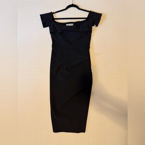 Chiara Boni Black Selandre Midi Dress